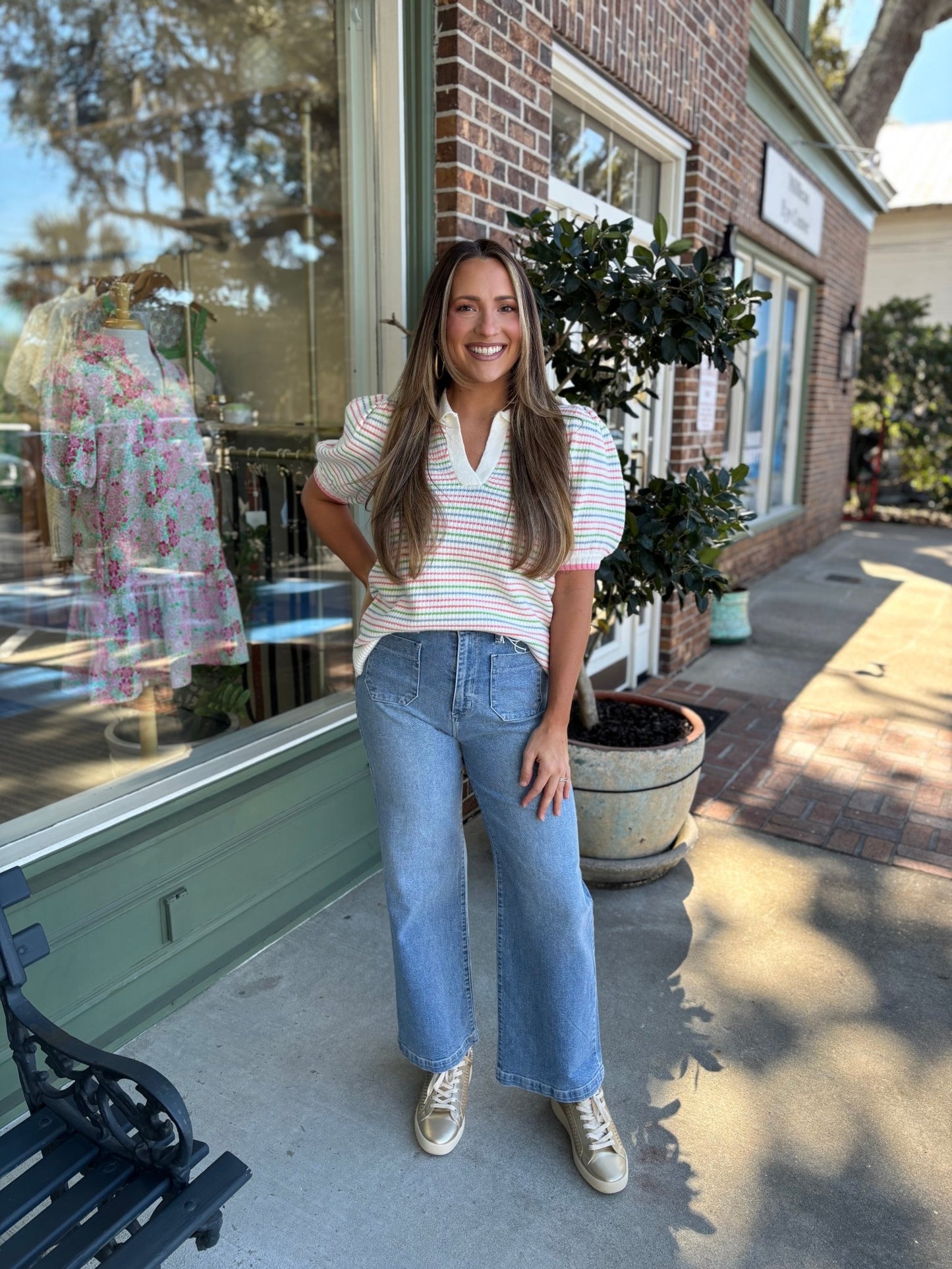 Mary Square - Emma Sweater - Ivory Multi - KJ Clothier