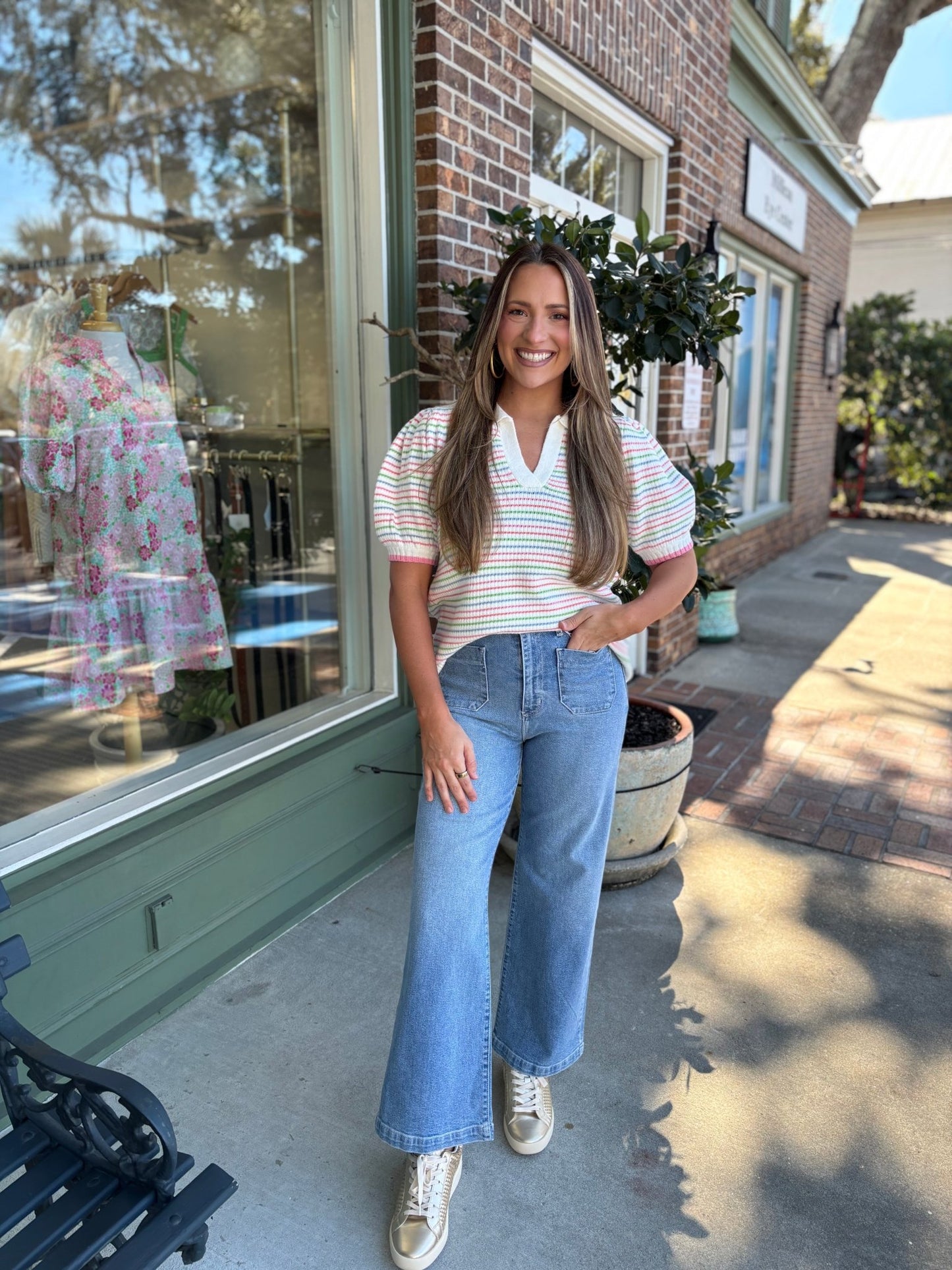 Mary Square - Emma Sweater - Ivory Multi - KJ Clothier