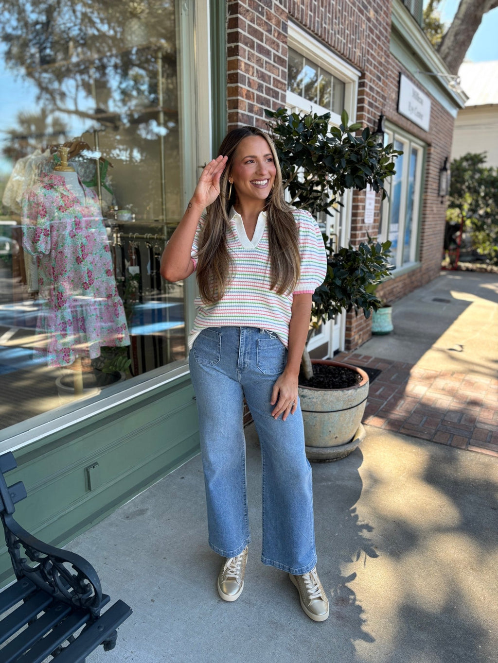 Mary Square - Emma Sweater - Ivory Multi - KJ Clothier