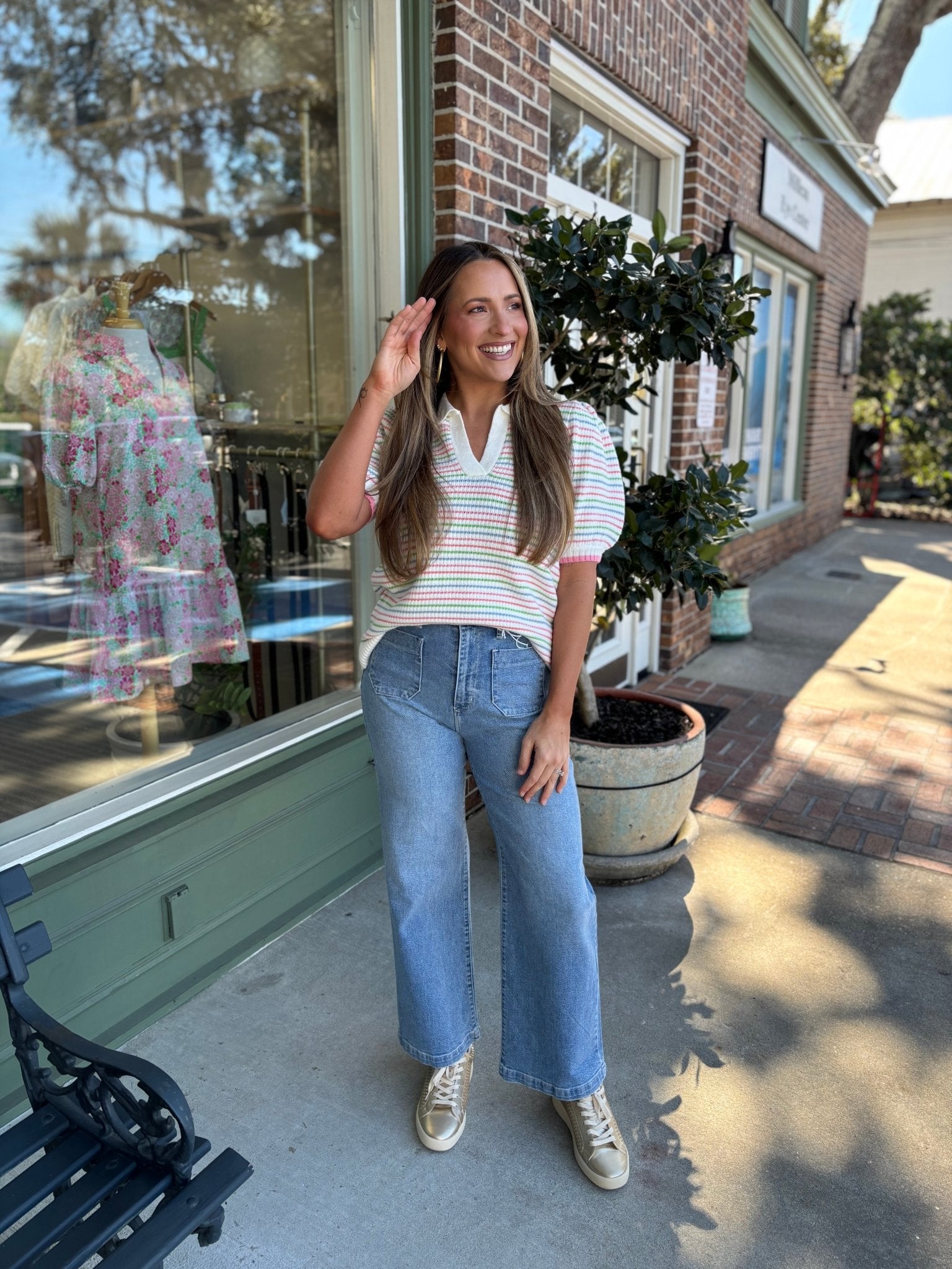 Mary Square - Emma Sweater - Ivory Multi - KJ Clothier