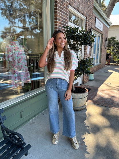 Mary Square - Emma Sweater - Ivory Multi - KJ Clothier