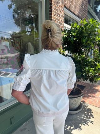 Mary Square - Emmie Top - Ivory - KJ Clothier