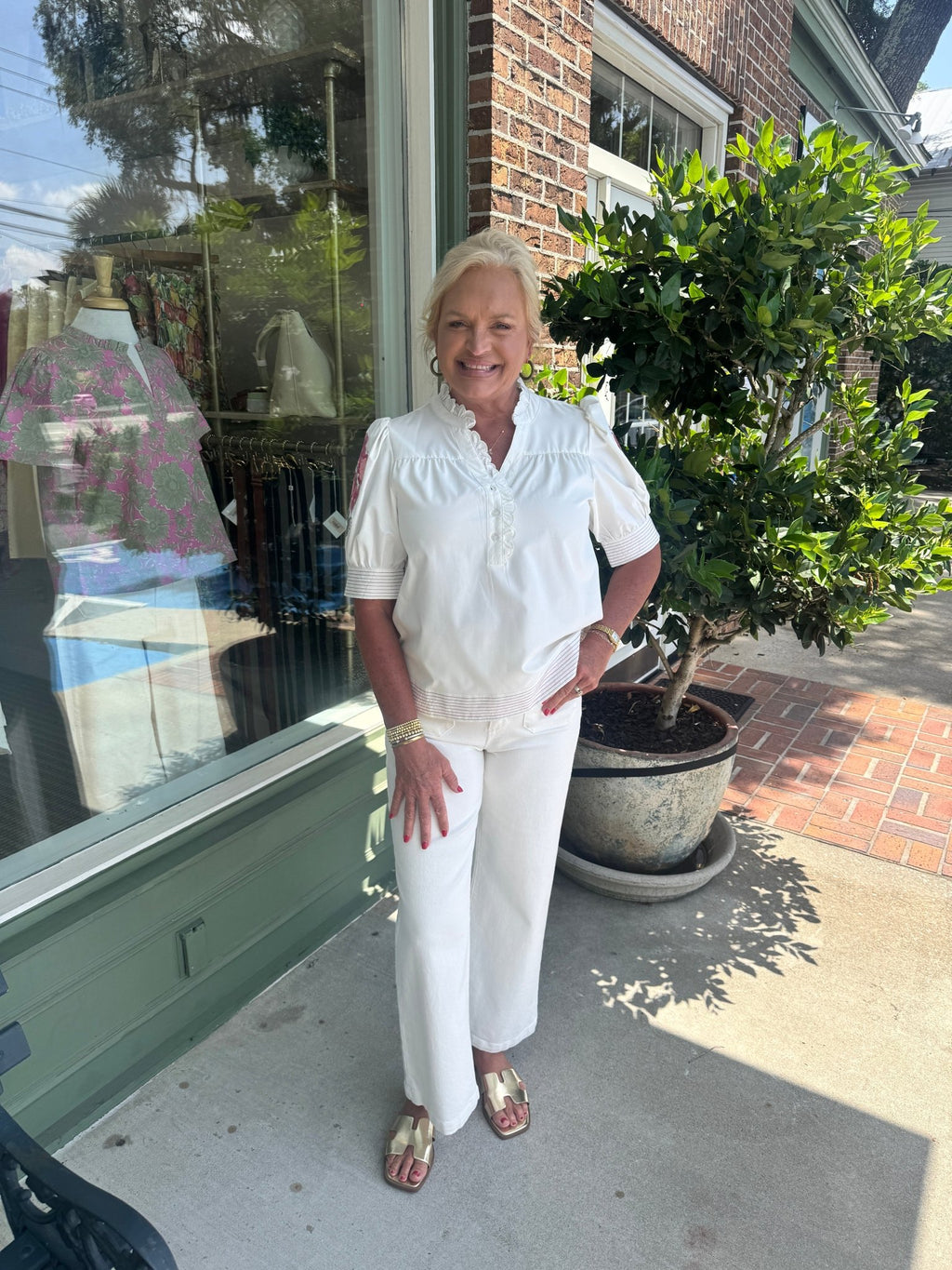 Mary Square - Emmie Top - Ivory - KJ Clothier