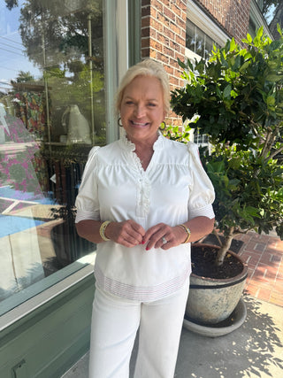 Mary Square - Emmie Top - Ivory - KJ Clothier