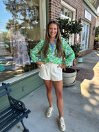 Mary Square - Gianna Top - Daisy Chain Green - KJ Clothier
