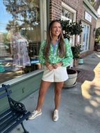Mary Square - Gianna Top - Daisy Chain Green - KJ Clothier