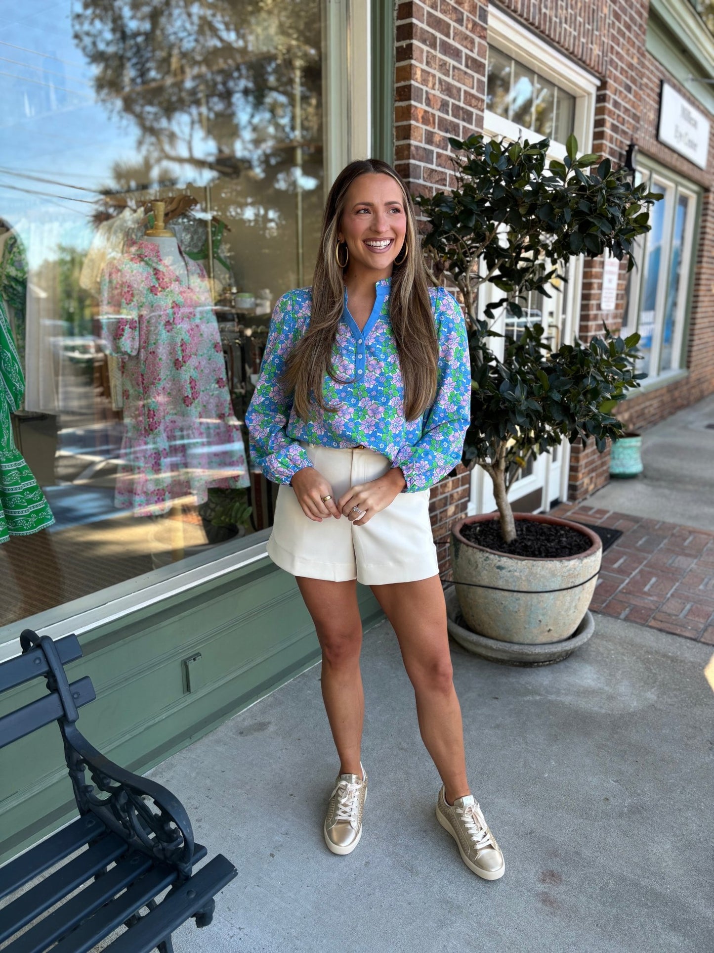 Mary Square - Gianna Top - Vintage Posies - KJ Clothier