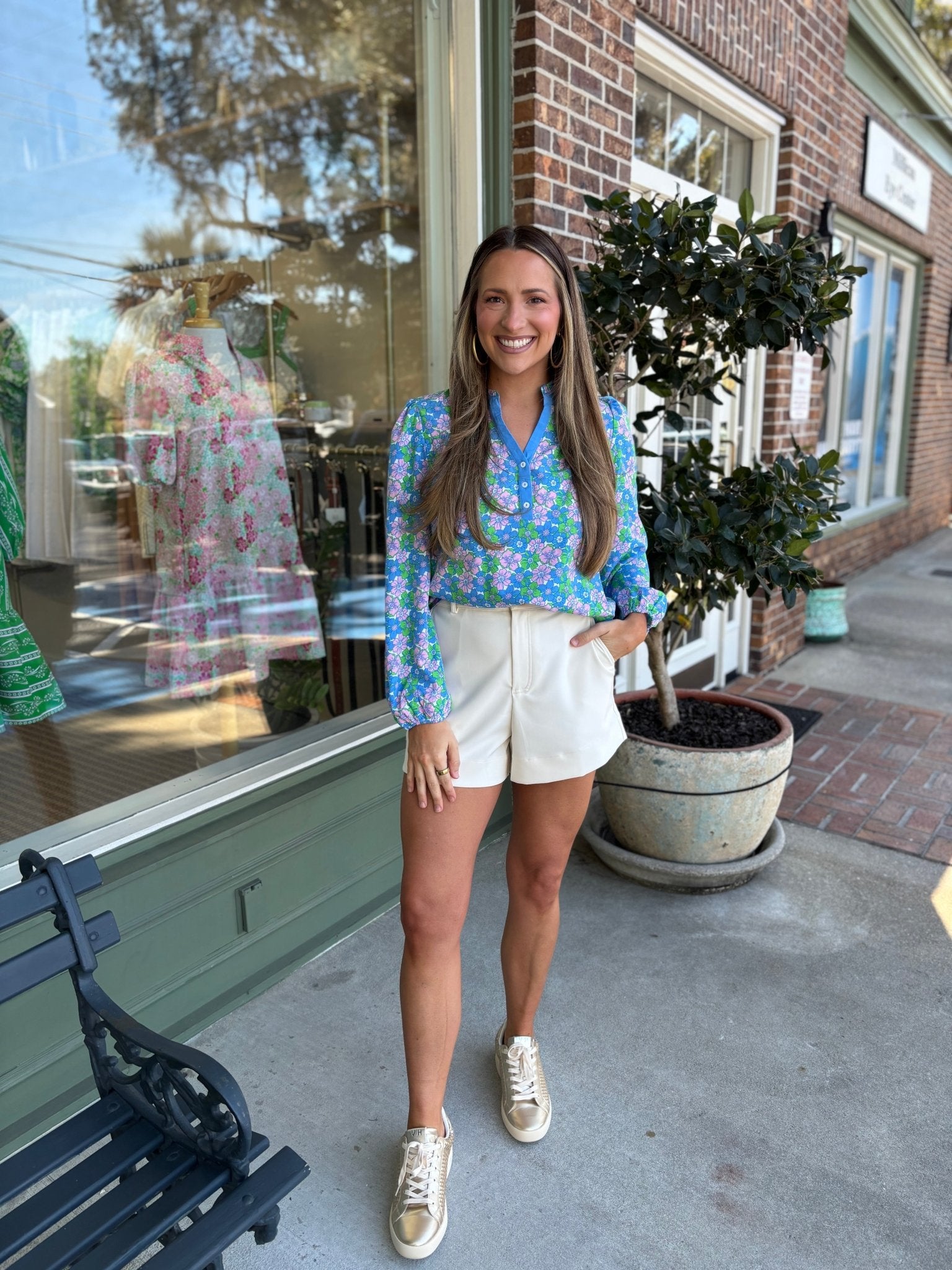 Mary Square - Gianna Top - Vintage Posies - KJ Clothier