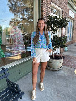 Mary Square - Gianna Top - Vintage Posies - KJ Clothier