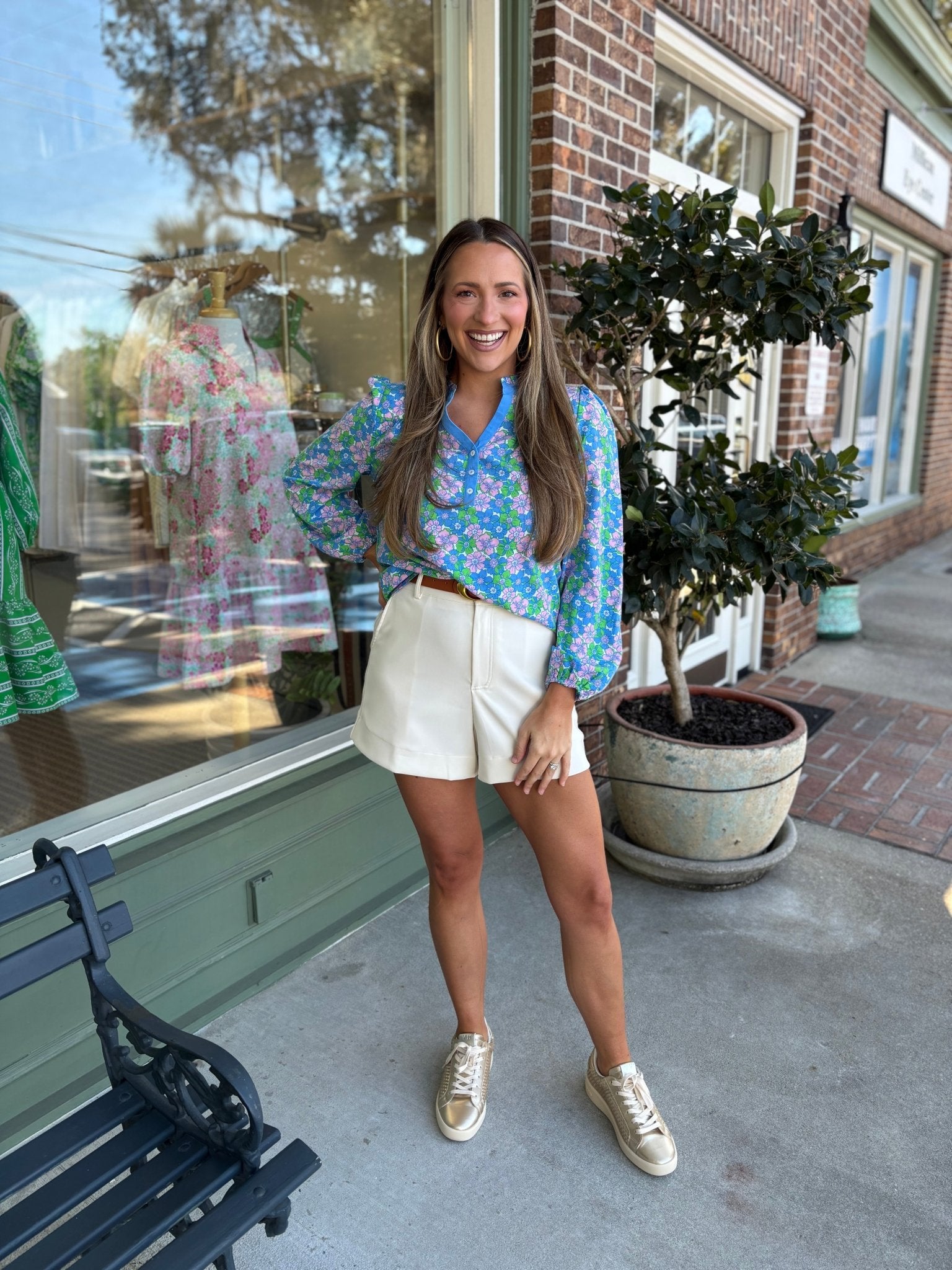 Mary Square - Gianna Top - Vintage Posies - KJ Clothier