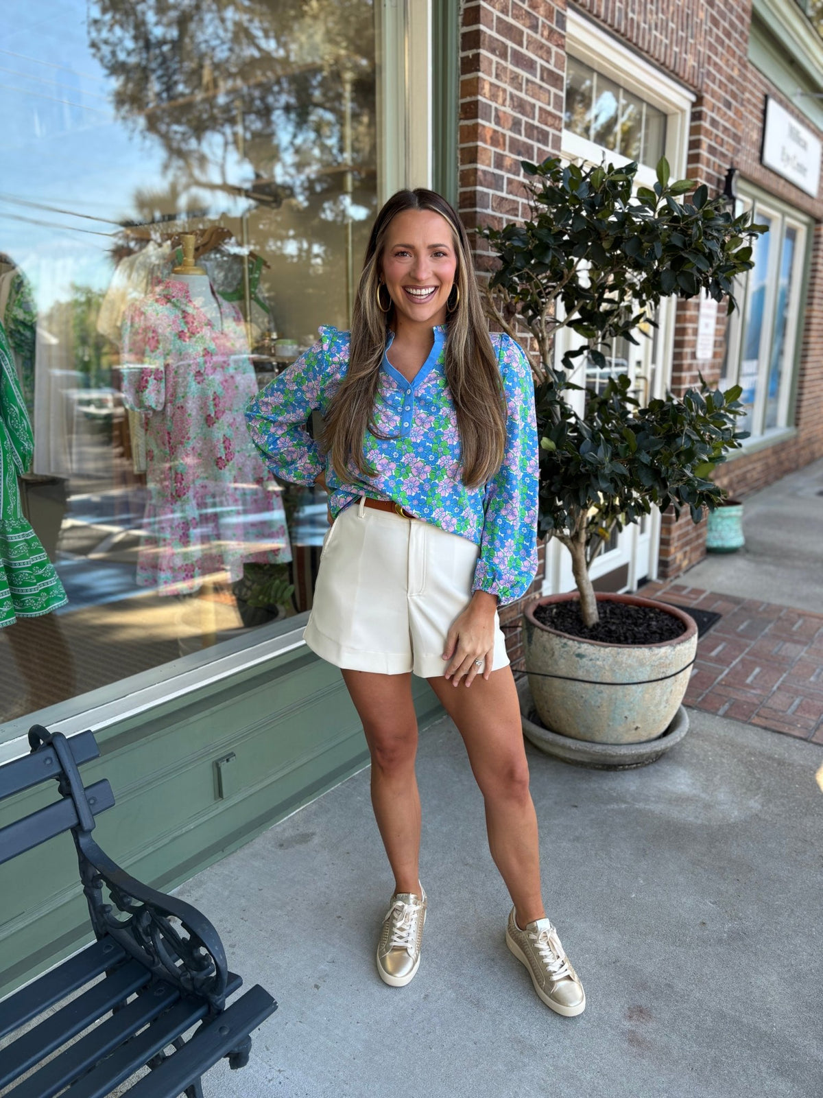 Mary Square - Gianna Top - Vintage Posies - KJ Clothier