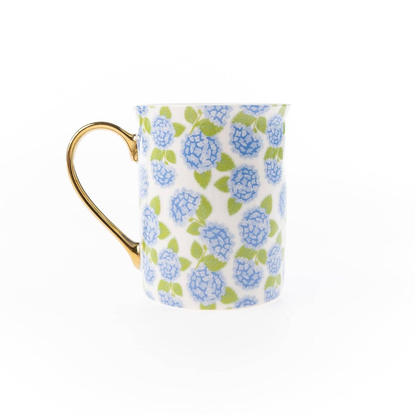 Mary Square - Gold Handle Mug - Hydrangea - KJ Clothier