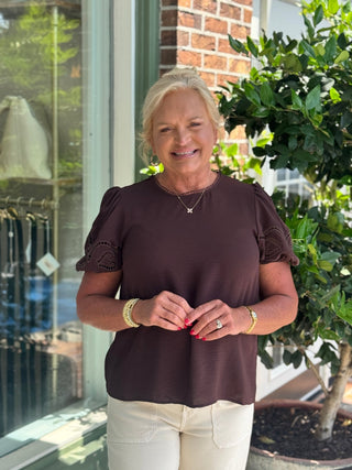 Mary Square - Haley Top - Espresso - KJ Clothier