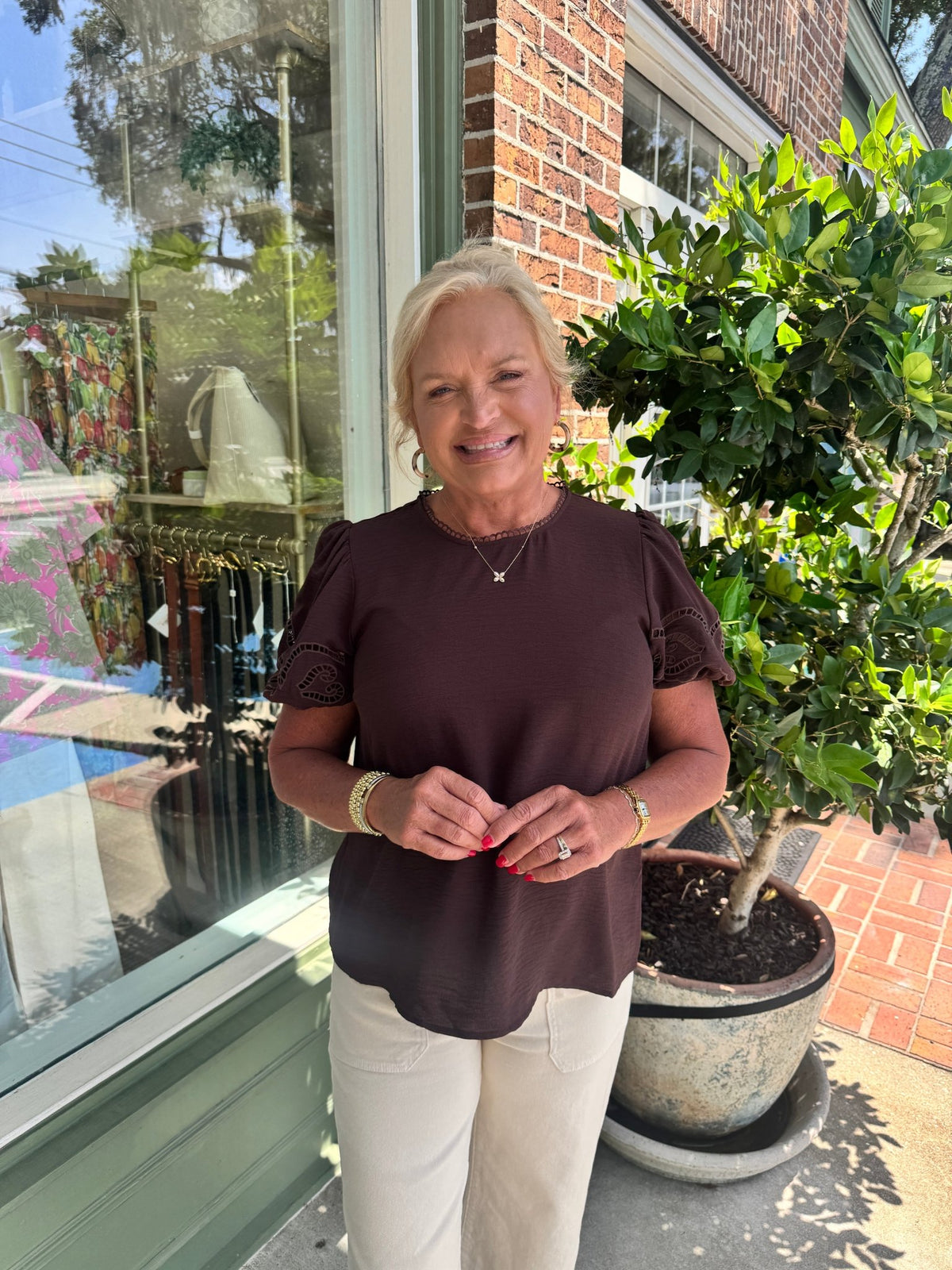 Mary Square - Haley Top - Espresso - KJ Clothier