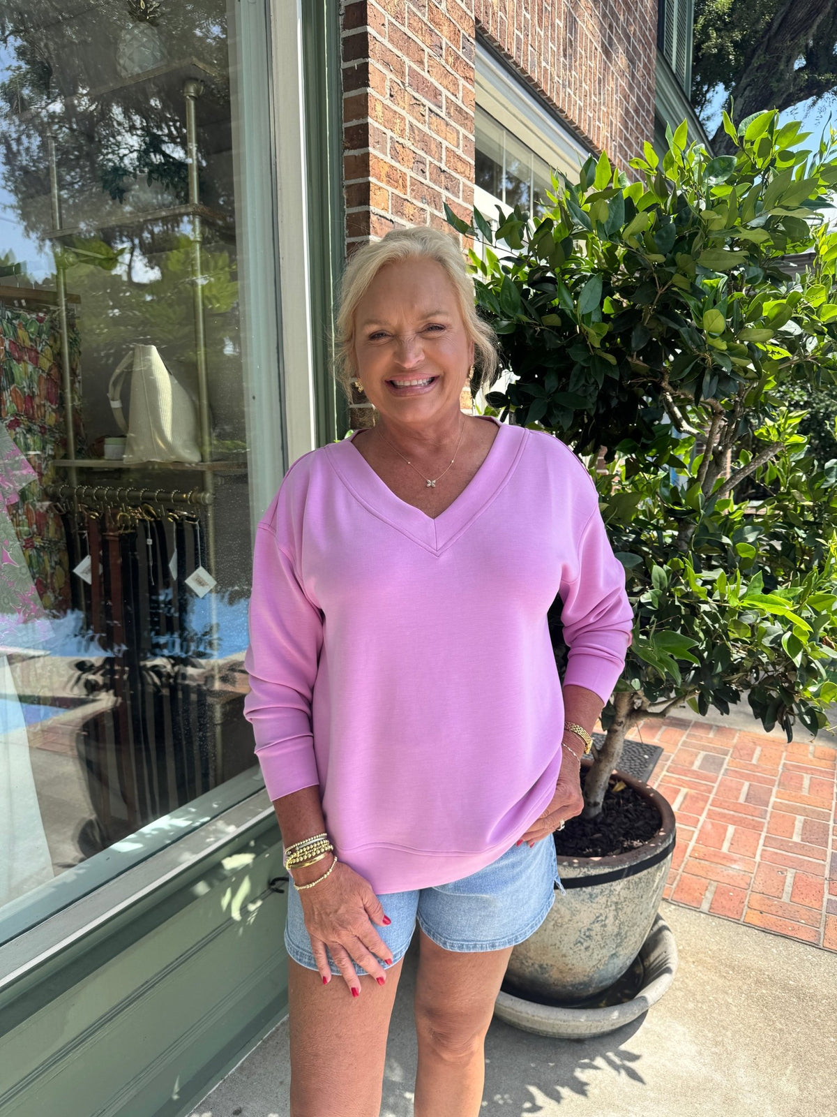 Mary Square - Hazel Top - Orchid - KJ Clothier