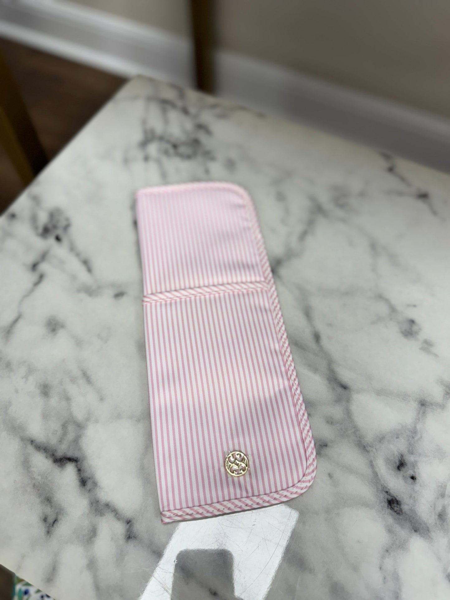 Mary Square - Hot Tools Case - Pink Stripe - KJ Clothier