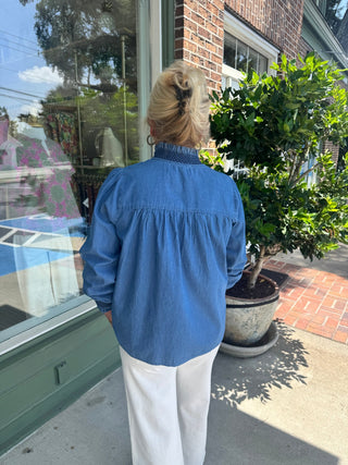 Mary Square - Kimberly Top - Chambray - KJ Clothier
