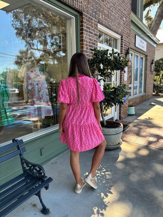 Mary Square - Kinsley Dress - Heirloom Vine Pink - KJ Clothier