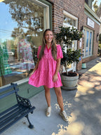 Mary Square - Kinsley Dress - Heirloom Vine Pink - KJ Clothier