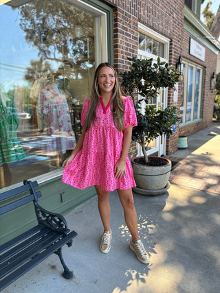 Mary Square - Kinsley Dress - Heirloom Vine Pink - KJ Clothier