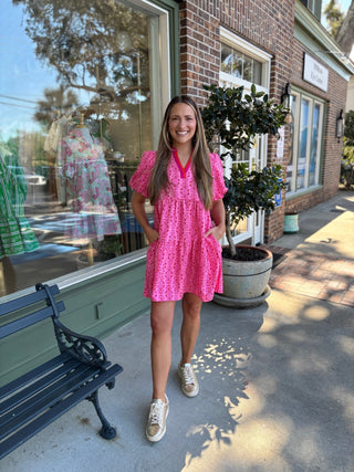 Mary Square - Kinsley Dress - Heirloom Vine Pink - KJ Clothier