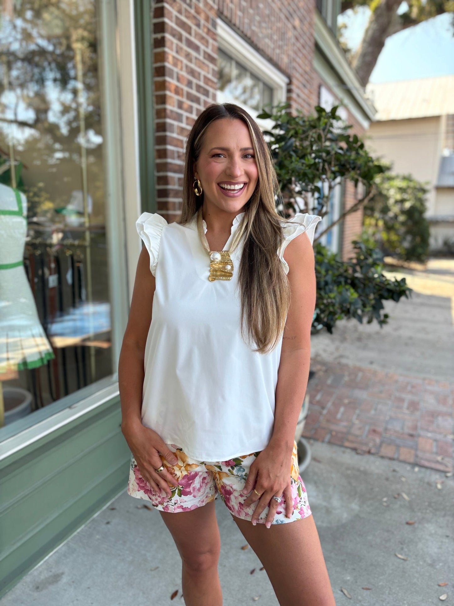 Mary Square - Leigh Top - White - KJ Clothier