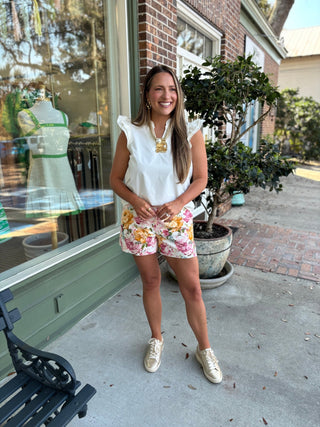 Mary Square - Leigh Top - White - KJ Clothier
