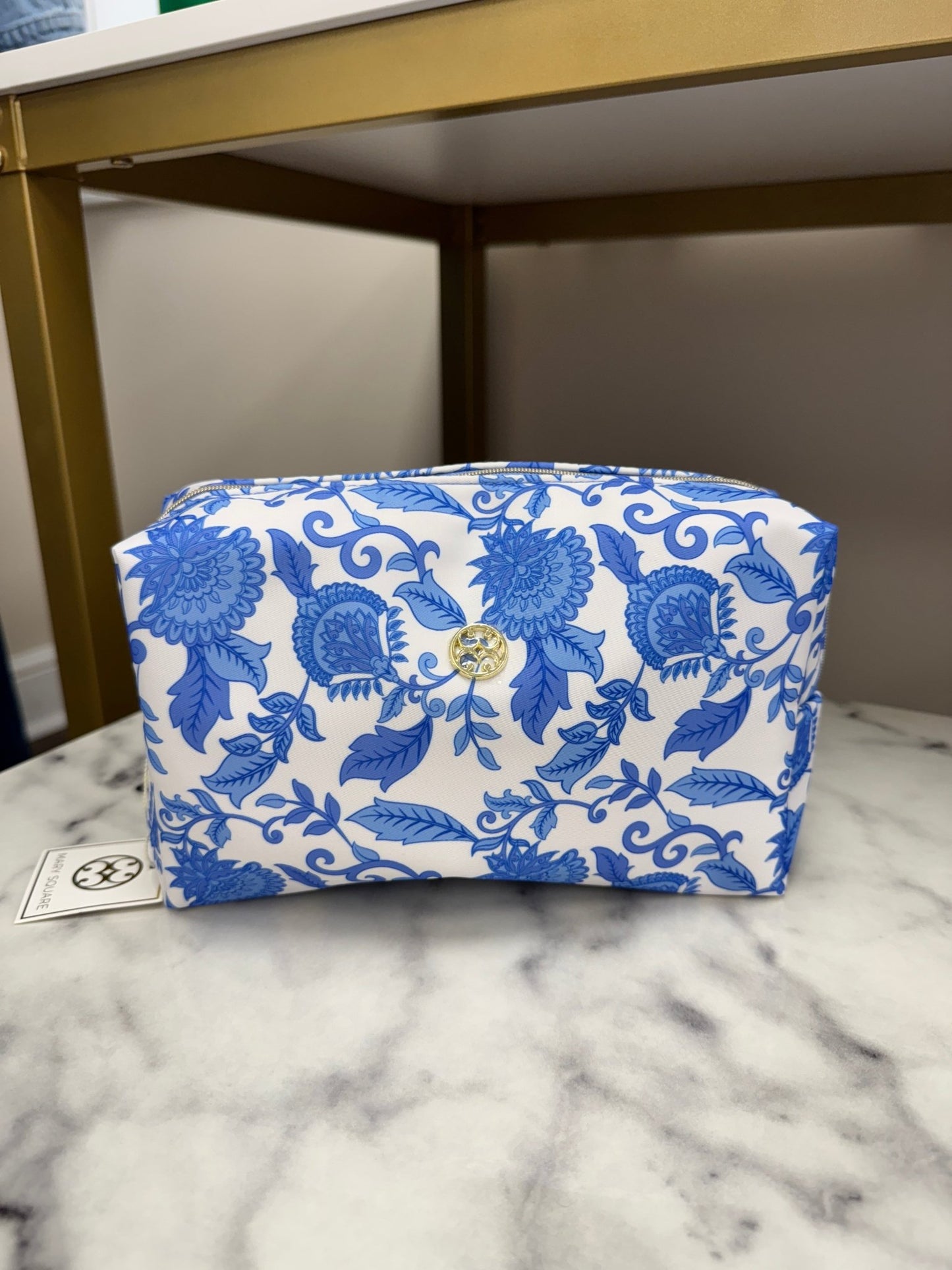Mary Square - Lets Face It Bag - Porcelain Vines - KJ Clothier