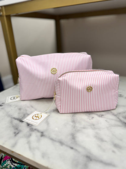 Mary Square - Lets Face It Mini Bag - Pink Stripe - KJ Clothier