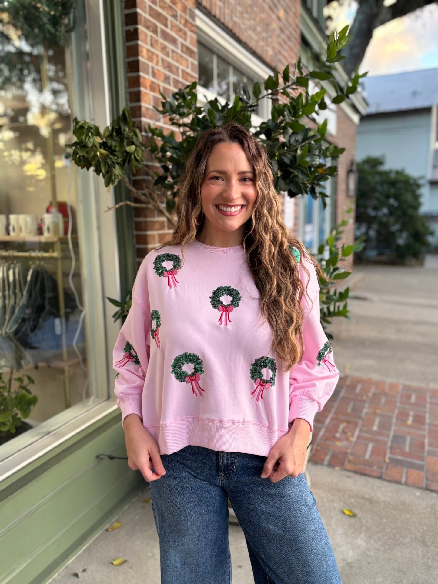 Mary Square - Millie Sweatshirt | Wreaths - KJ Clothier