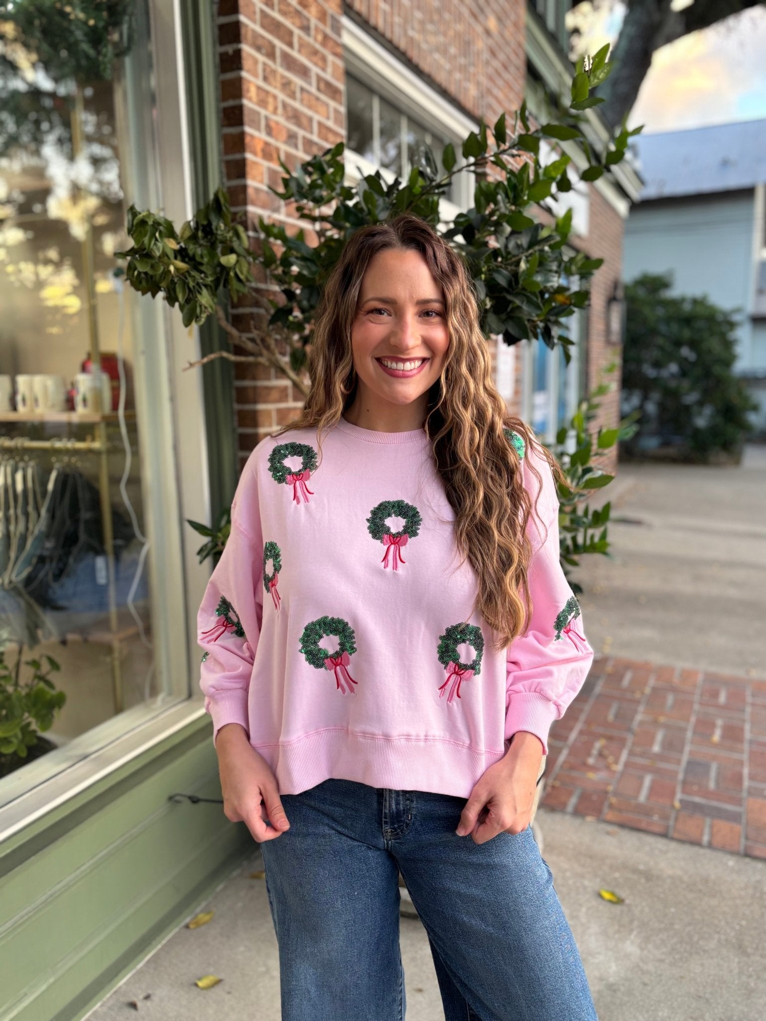 Mary Square - Millie Sweatshirt | Wreaths - KJ Clothier