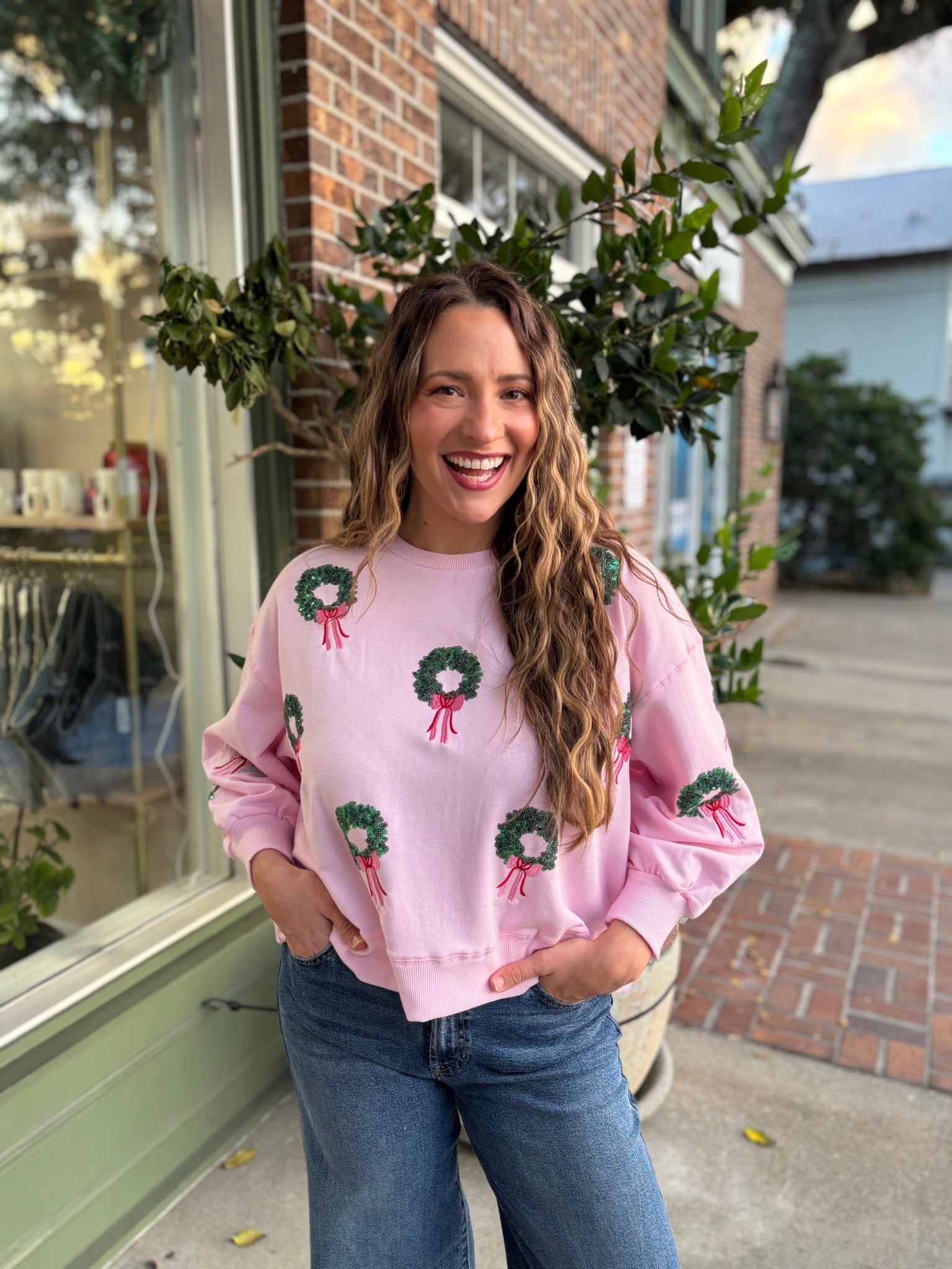 Mary Square - Millie Sweatshirt | Wreaths - KJ Clothier