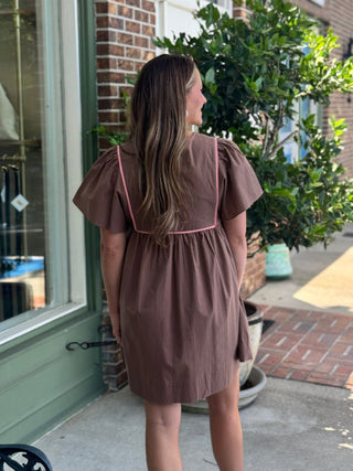 Mary Square - Piper Dress - Espresso - KJ Clothier