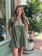 Mary Square - Piper Dress - Olive - KJ Clothier