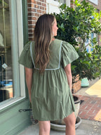 Mary Square - Piper Dress - Olive - KJ Clothier