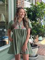 Mary Square - Piper Dress - Olive - KJ Clothier