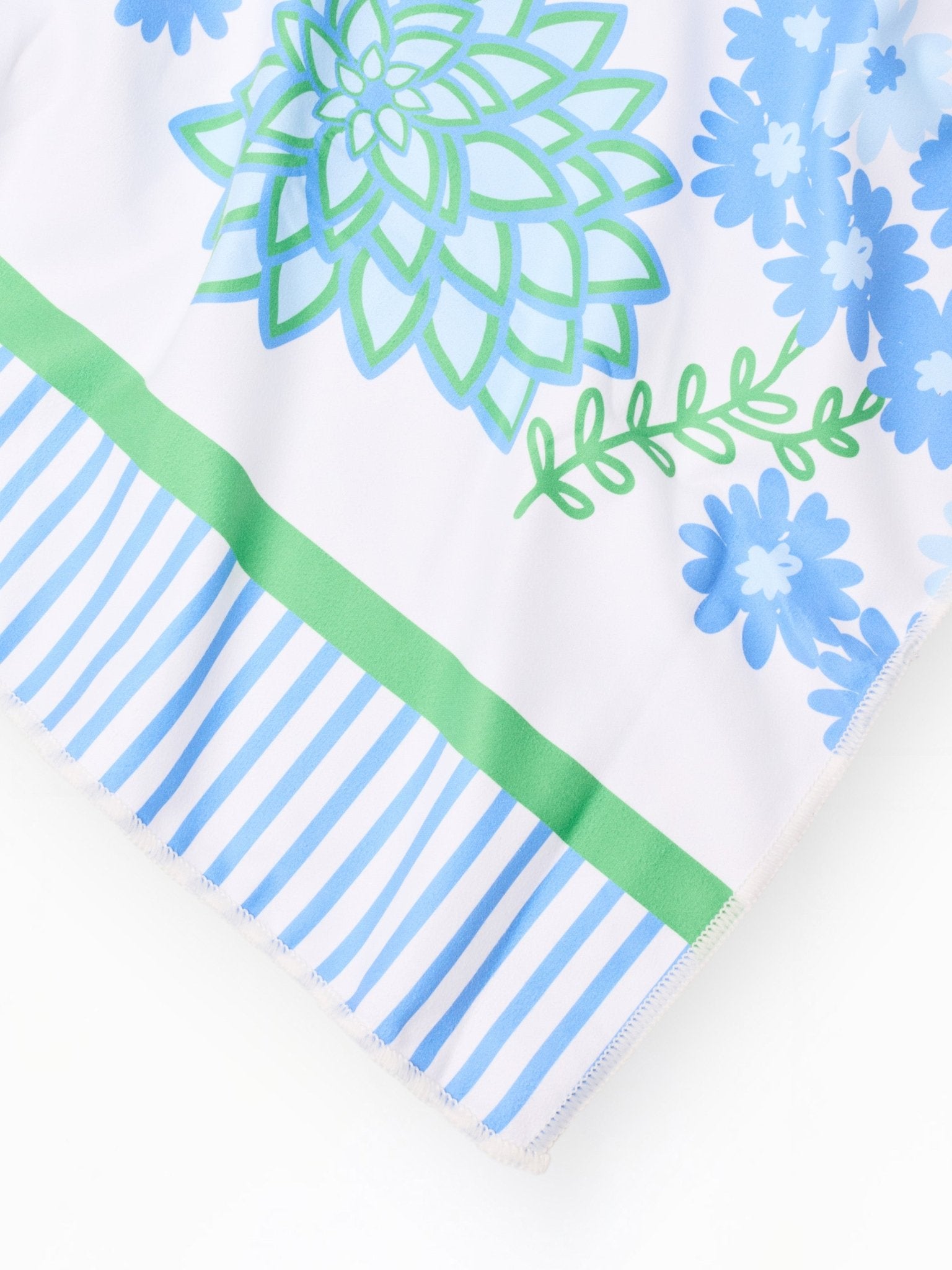 Mary Square - Quick Dry Beach Towel - Daisy Chain White - KJ Clothier