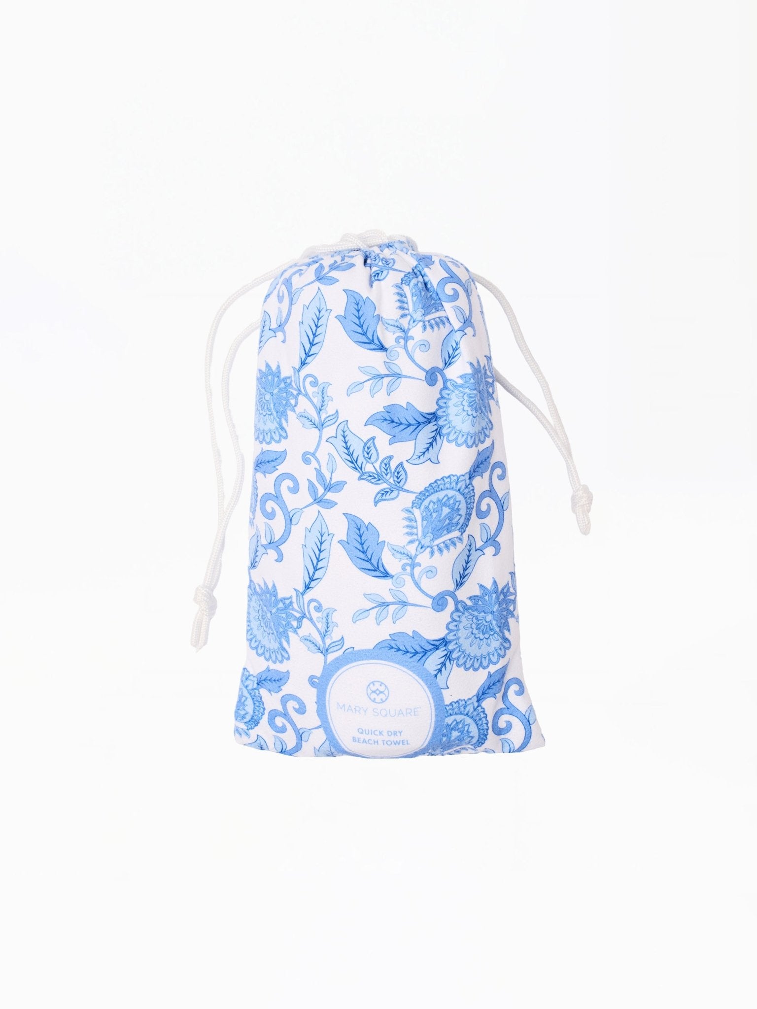 Mary Square - Quick Dry Beach Towel - Porcelain Vines - KJ Clothier