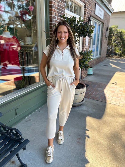 Mary Square - Sabrina Pant - Sand - KJ Clothier