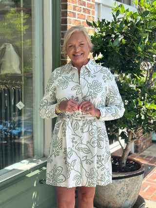Mary Square - Sarah Dress - Lacecap White - KJ Clothier