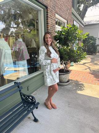 Mary Square - Sarah Dress - Lacecap White - KJ Clothier