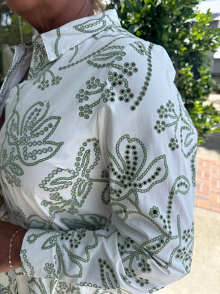 Mary Square - Sarah Dress - Lacecap White - KJ Clothier