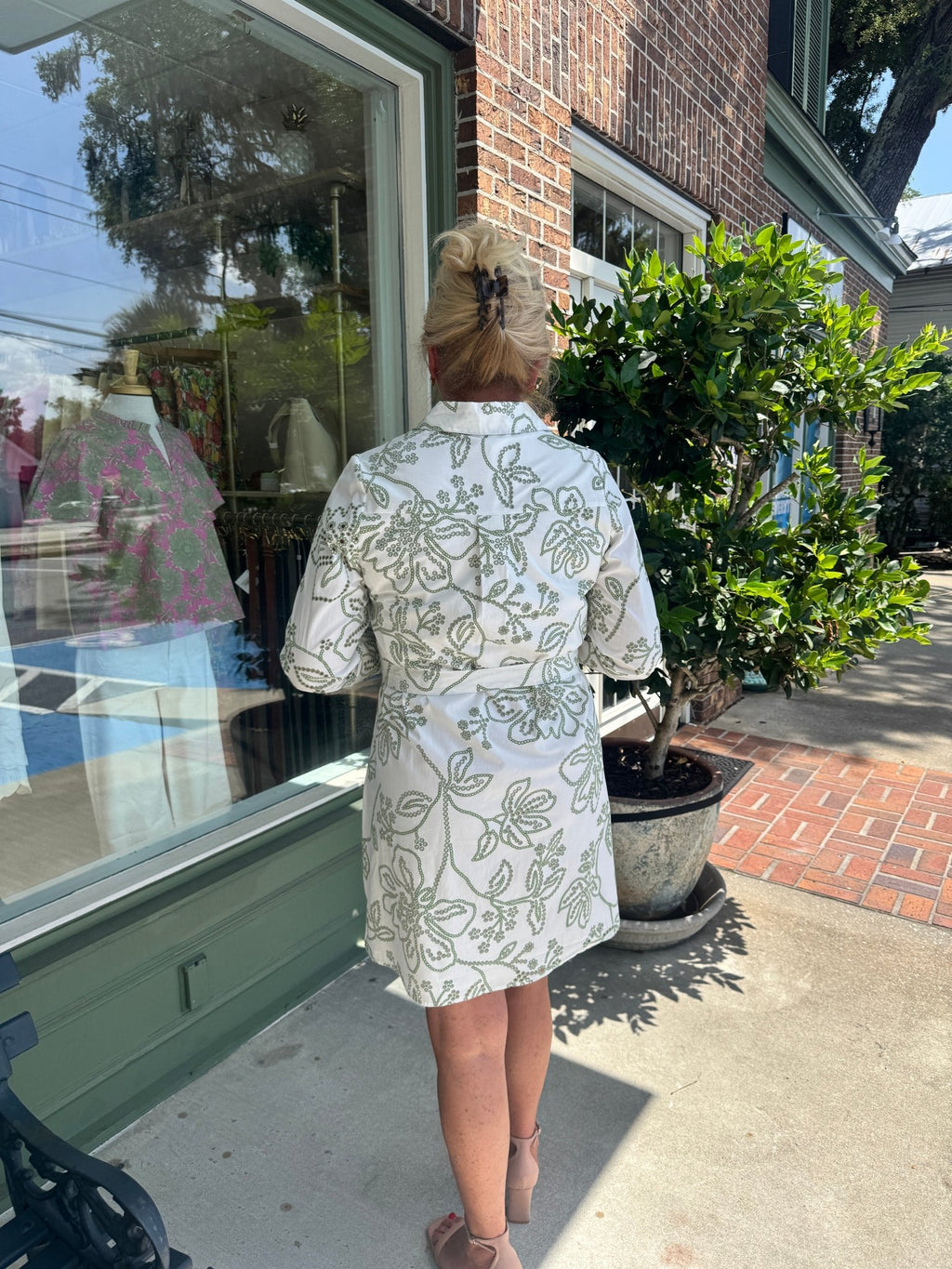 Mary Square - Sarah Dress - Lacecap White - KJ Clothier