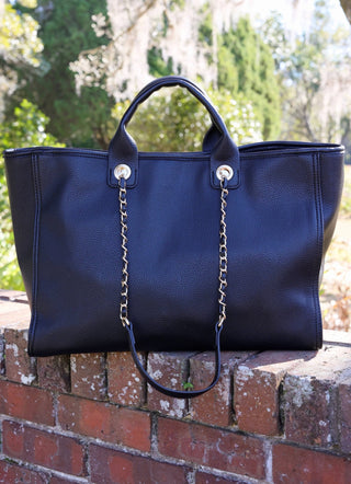 Melissa Tote Bag - Black - KJ Clothier
