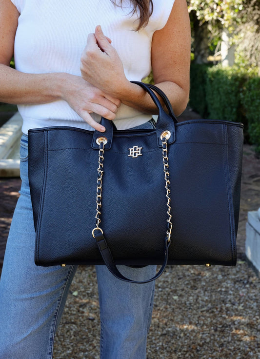 Melissa Tote Bag - Black - KJ Clothier