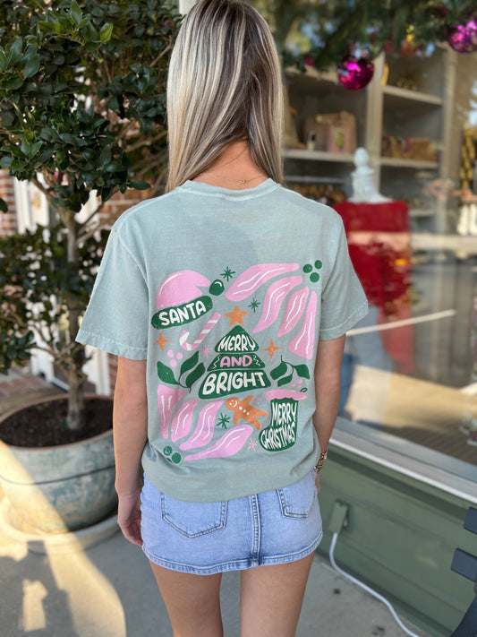 Merry & Bright Christmas Tee - Bay - KJ Clothier