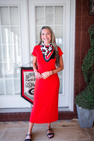 Perfect Fit Midi Dress - Red