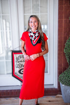Perfect Fit Midi Dress - Red