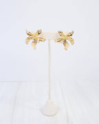 Millburn CZ Flower Earring WR - Gold - KJ Clothier
