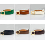 Minimalist Square Buckle Belt - Black - KJ Clothier